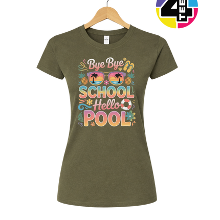 Bye Bye School, Hello Pool Women's Tee