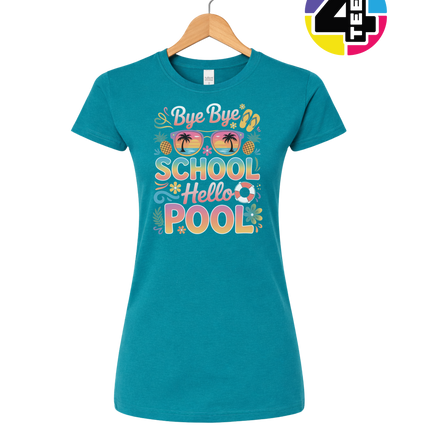 Bye Bye School, Hello Pool Women's Tee