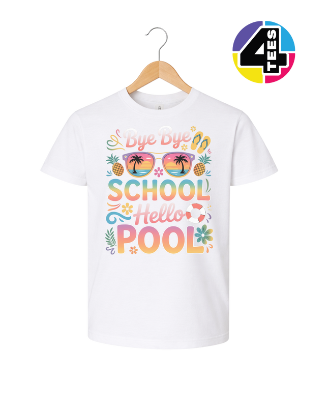 Bye Bye School, Hello Pool Youth Tee