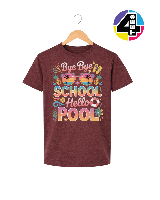 Bye Bye School, Hello Pool Youth Tee