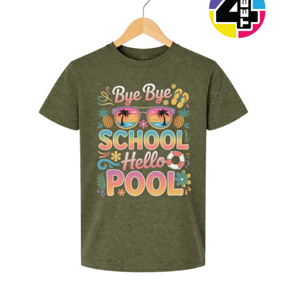 Bye Bye School, Hello Pool Youth Tee