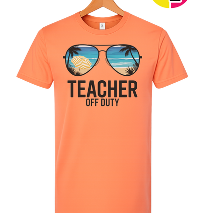 Teacher Off Duty Summer Tee