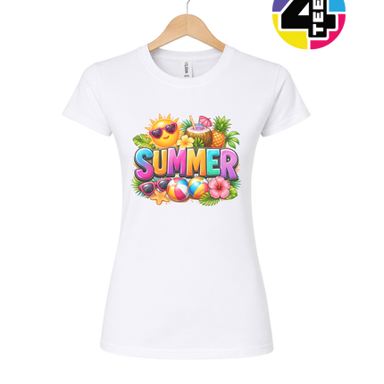 Summer Time Tropical Fruit Sun Women's Tee