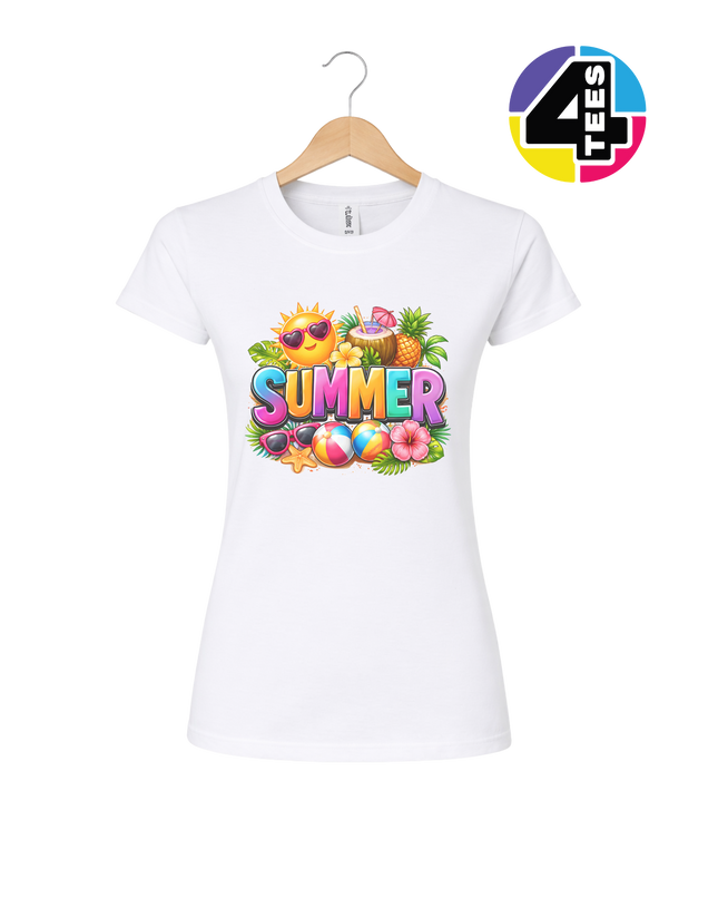 Summer Time Tropical Fruit Sun Women's Tee