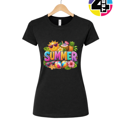 Summer Time Tropical Fruit Sun Women's Tee