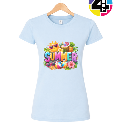 Summer Time Tropical Fruit Sun Women's Tee