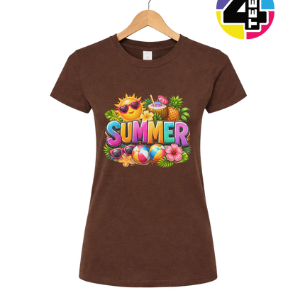 Summer Time Tropical Fruit Sun Women's Tee