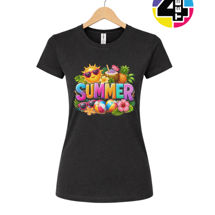 Summer Time Tropical Fruit Sun Women's Tee