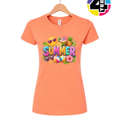 Summer Time Tropical Fruit Sun Women's Tee