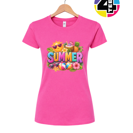 Summer Time Tropical Fruit Sun Women's Tee