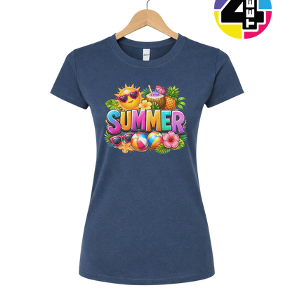 Summer Time Tropical Fruit Sun Women's Tee