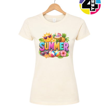 Summer Time Tropical Fruit Sun Women's Tee