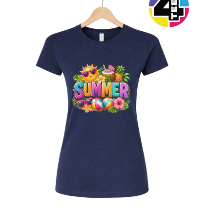 Summer Time Tropical Fruit Sun Women's Tee