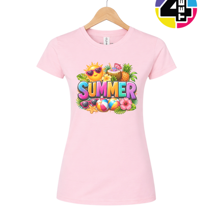 Summer Time Tropical Fruit Sun Women's Tee