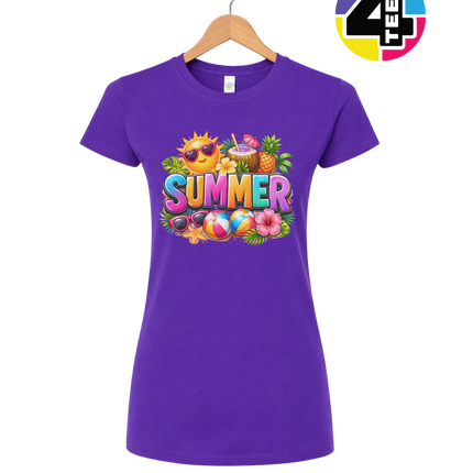 Summer Time Tropical Fruit Sun Women's Tee