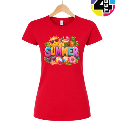 Summer Time Tropical Fruit Sun Women's Tee