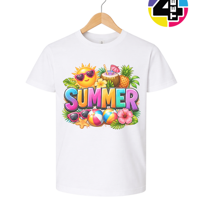 Summer Time Tropical Fruit Sun Youth Tee