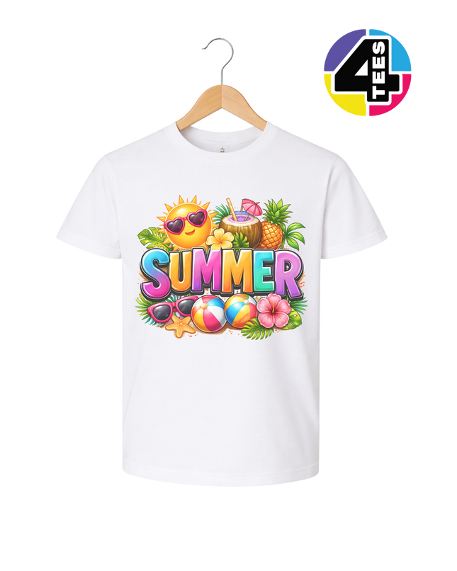 Summer Time Tropical Fruit Sun Youth Tee