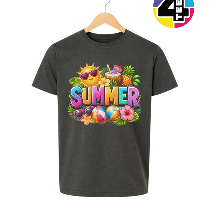 Summer Time Tropical Fruit Sun Youth Tee