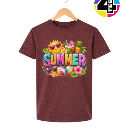 Summer Time Tropical Fruit Sun Youth Tee