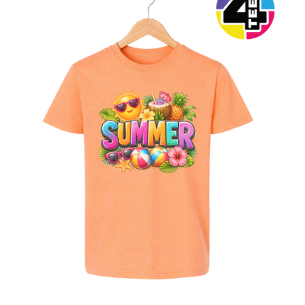 Summer Time Tropical Fruit Sun Youth Tee
