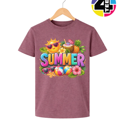Summer Time Tropical Fruit Sun Youth Tee