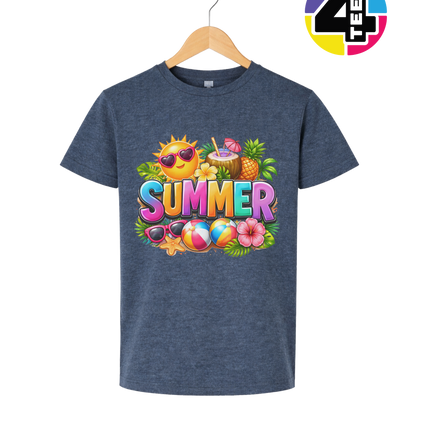 Summer Time Tropical Fruit Sun Youth Tee