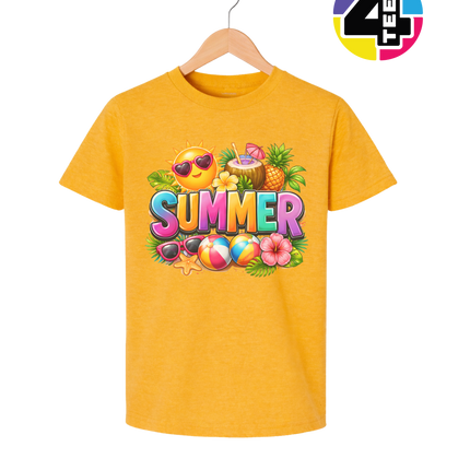Summer Time Tropical Fruit Sun Youth Tee