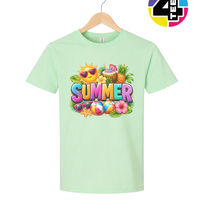 Summer Time Tropical Fruit Sun Youth Tee