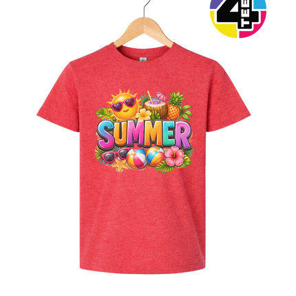 Summer Time Tropical Fruit Sun Youth Tee