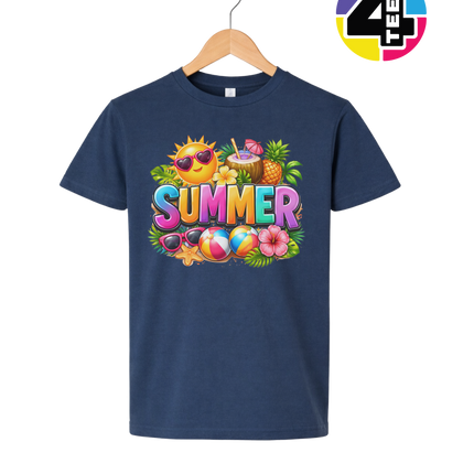 Summer Time Tropical Fruit Sun Youth Tee
