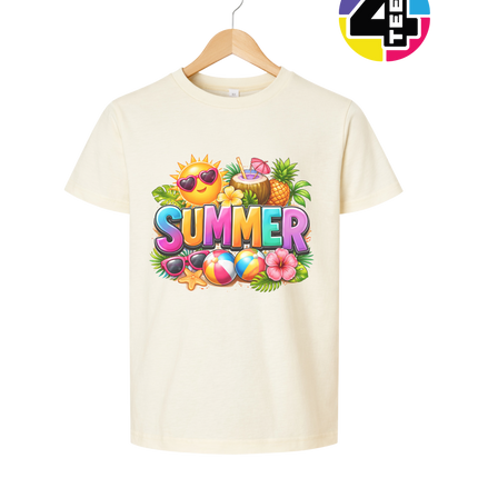 Summer Time Tropical Fruit Sun Youth Tee