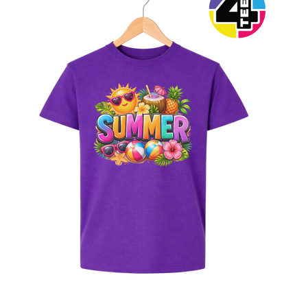 Summer Time Tropical Fruit Sun Youth Tee