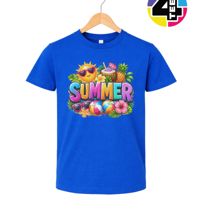 Summer Time Tropical Fruit Sun Youth Tee