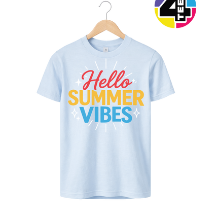 Hello Summer Vibes Youth Tee