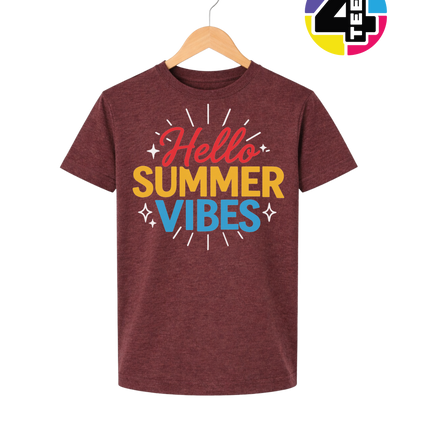 Hello Summer Vibes Youth Tee