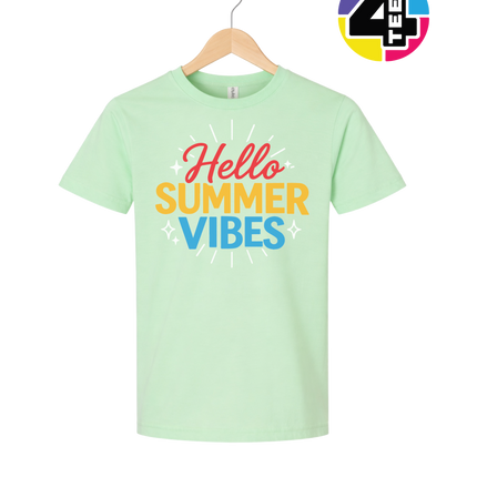 Hello Summer Vibes Youth Tee