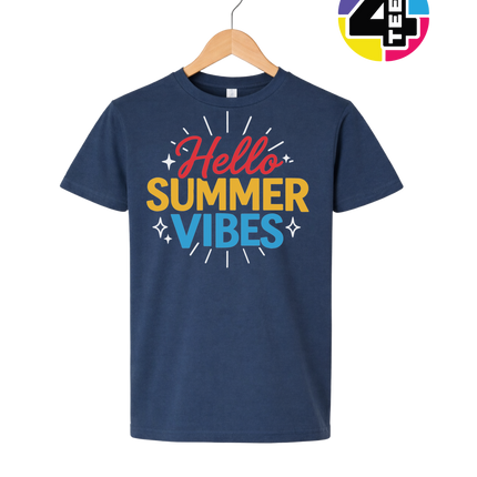 Hello Summer Vibes Youth Tee