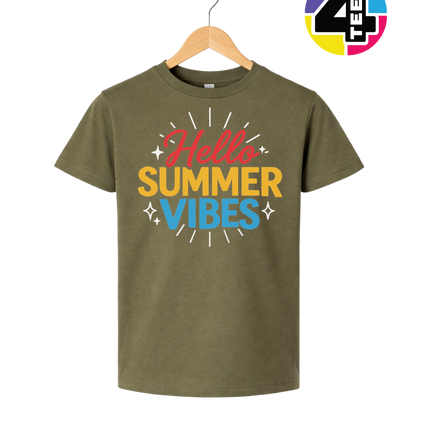 Hello Summer Vibes Youth Tee