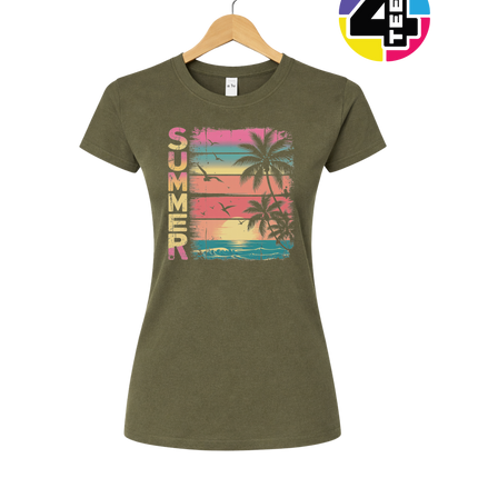 Vintage Summer Sunset Women's Tee