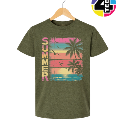 Vintage Summer Sunset Youth Tee