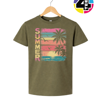 Vintage Summer Sunset Youth Tee