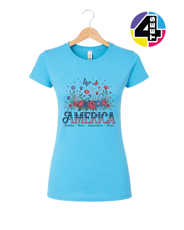 Star-Spangled Bloom America Women's Tee