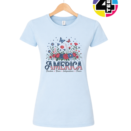 Star-Spangled Bloom America Women's Tee
