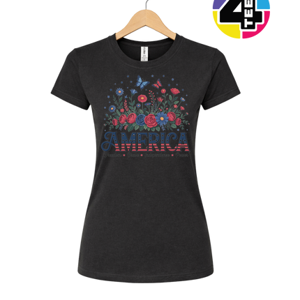 Star-Spangled Bloom America Women's Tee
