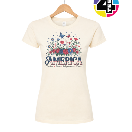 Star-Spangled Bloom America Women's Tee