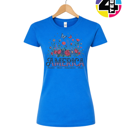 Star-Spangled Bloom America Women's Tee