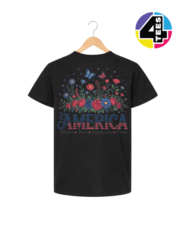 Star-Spangled Bloom America Youth Tee