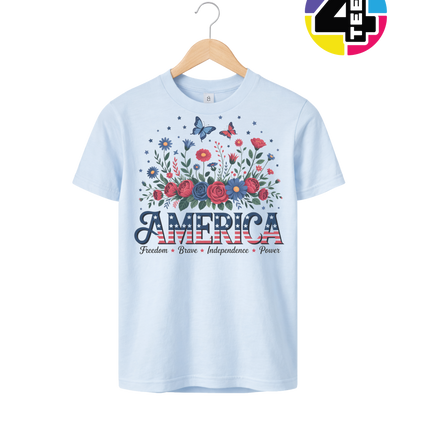 Star-Spangled Bloom America Youth Tee