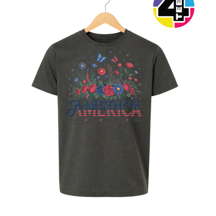 Star-Spangled Bloom America Youth Tee